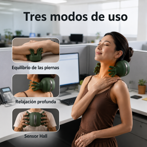 Masajeador Zenvora. Masaje de tejido profundo + Calor Terapéutico Inteligente